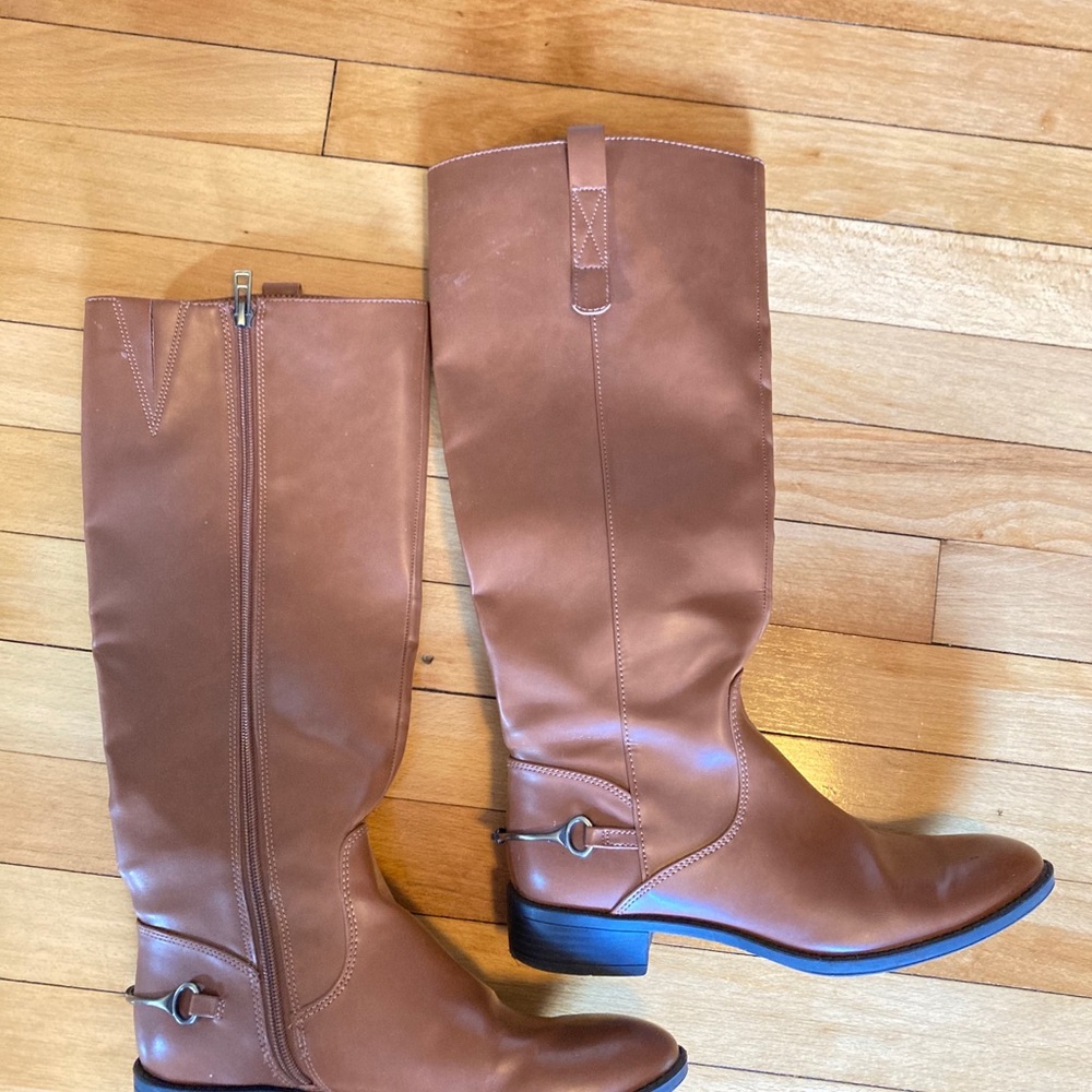 Sam and Libby brown leather boots size 8